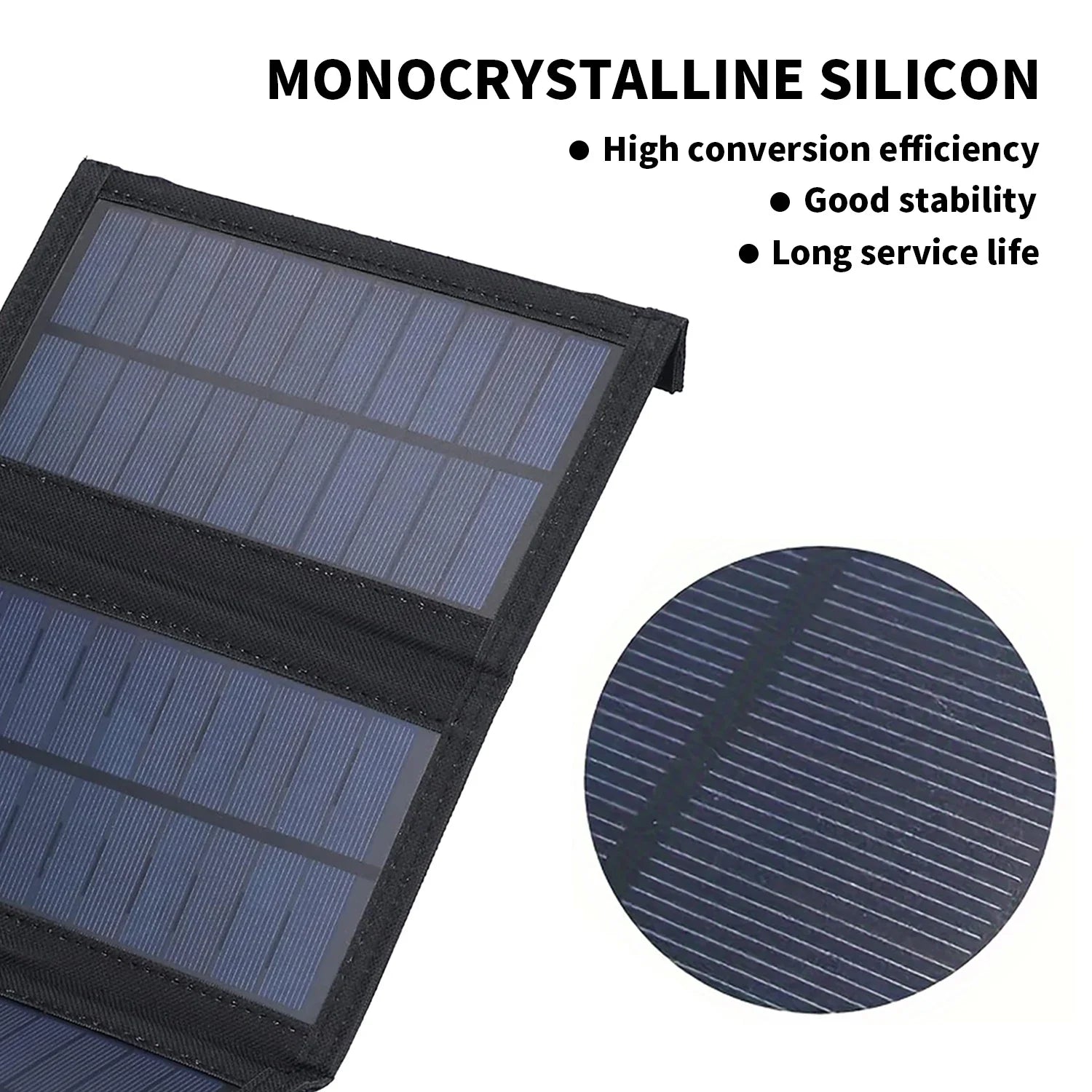 Vikbar solpanel utfälld i naturen