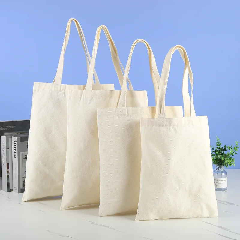 Oversize canvasväska i beige återvunnen bomull