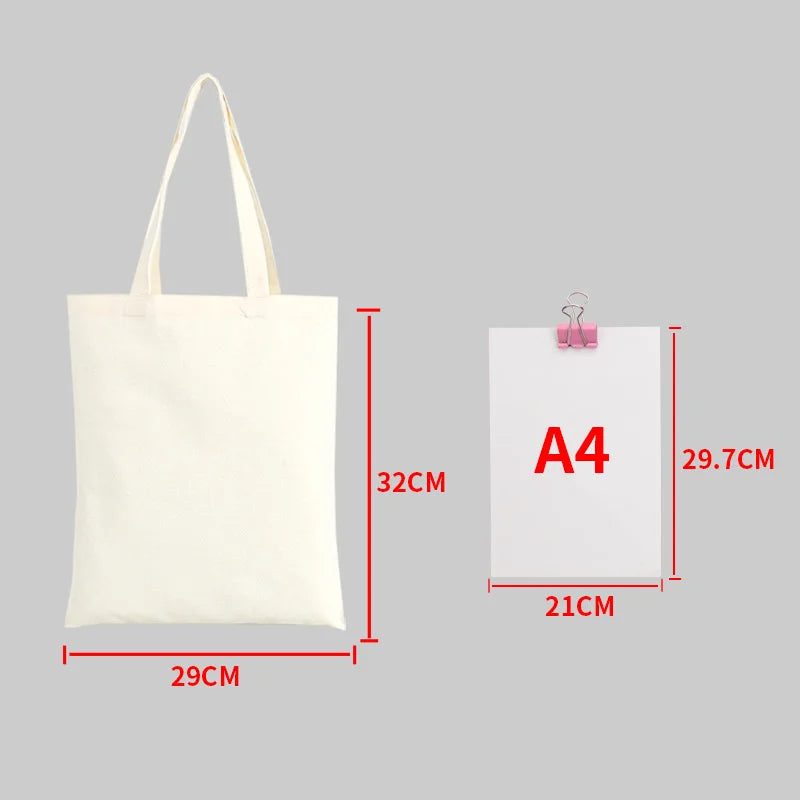 Canvas-väska i återvunnen bomull, oversize