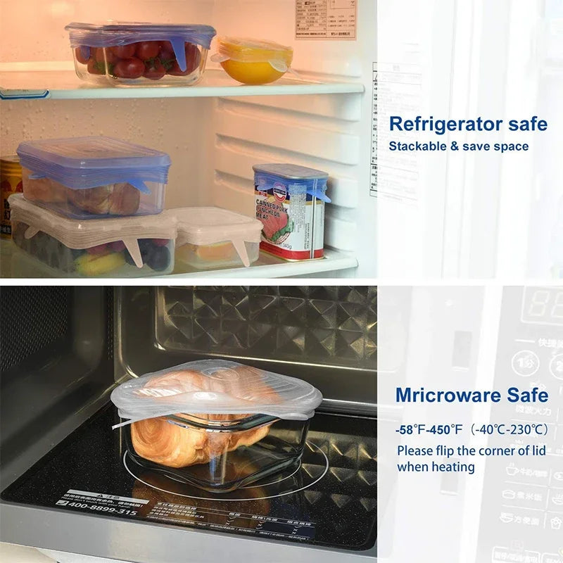 Silikonlock för matskål – 6-pack