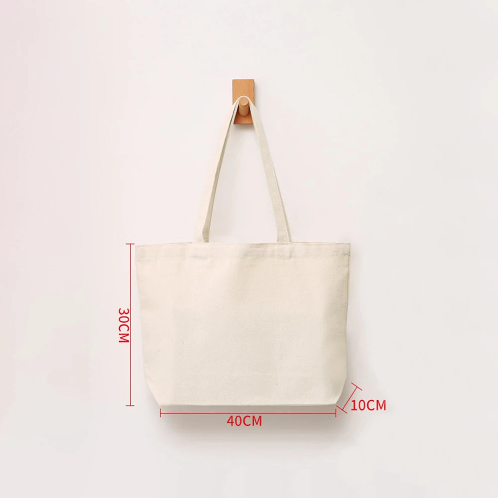 Canvas-väska i återvunnen bomull, oversize